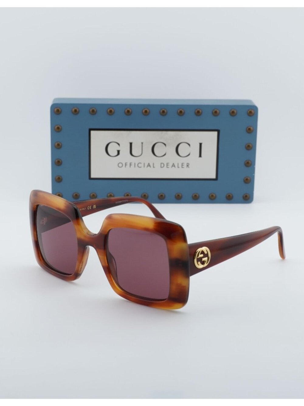 Gucci GG0896S 004 Women Square Sunglasses - Havana / Violet